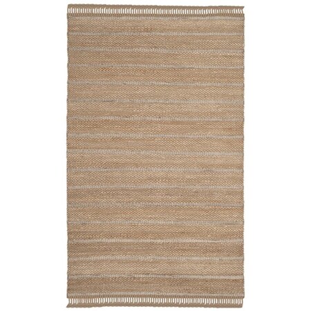 Safavieh 8 x 10 ft. Large Rectangle Natural Fiber Hand Woven Rug, Natural and Light Grey NF550A-8